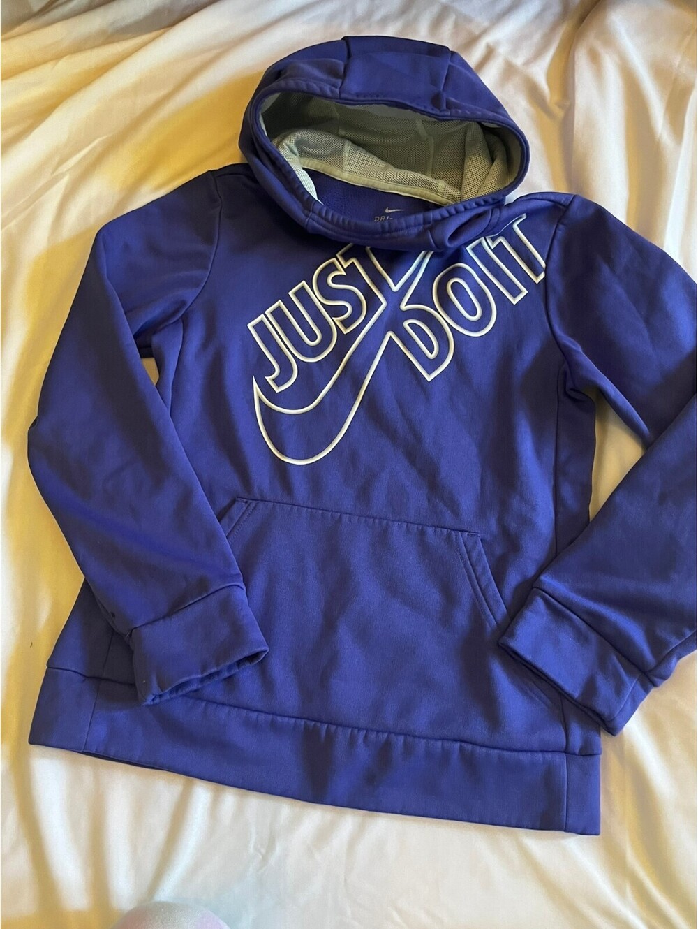 Nike Dri Fit purple Just Do It hoodie girls